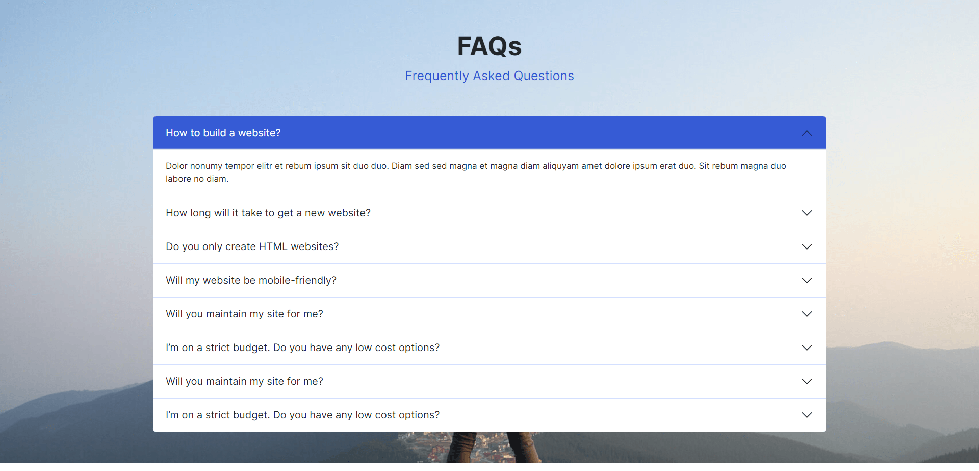 FAQ component - 1