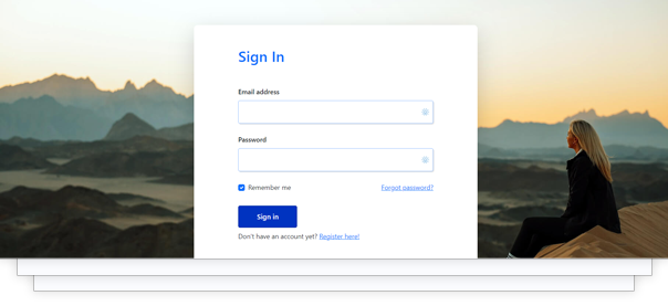 Login pages